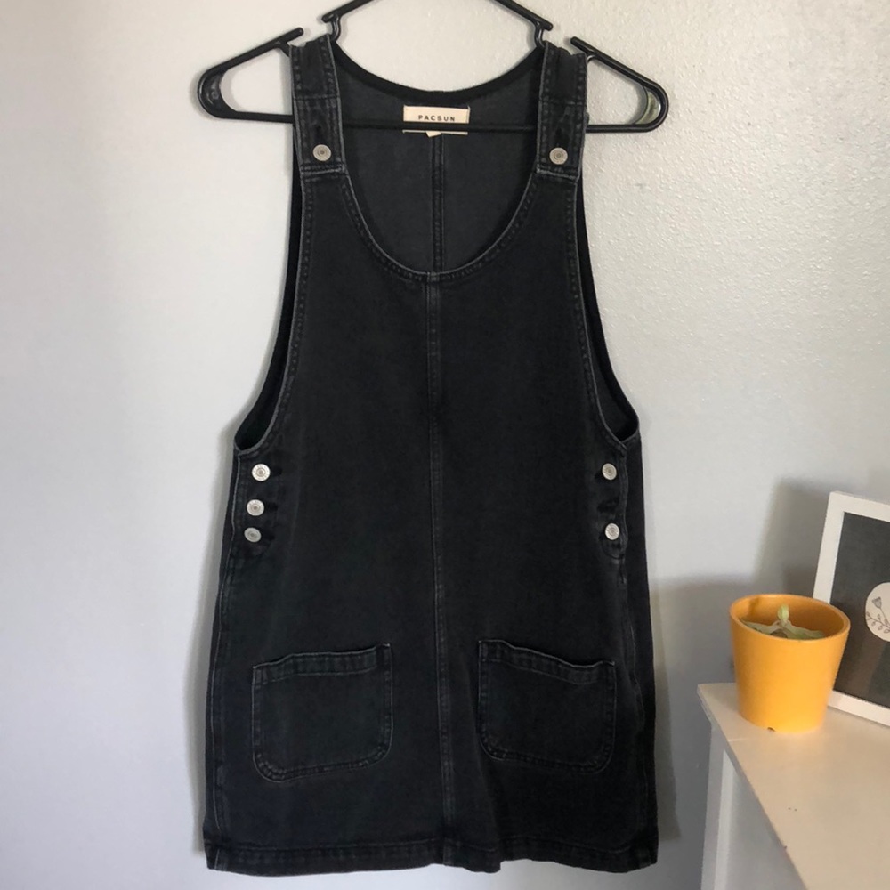 Black overall dress, pacsun